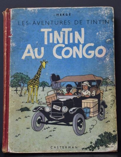 null Set of 2 black and white Tintin: "Tintin in the Congo" and "Tintin in America"....