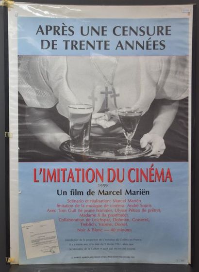 null Marcel Marien ( 1920 - 1993 ) . Poster numbered 077 " L'imitation du cinéma...