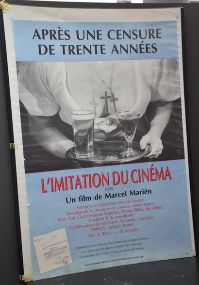 null Marcel Marien ( 1920 - 1993 ) . Poster numbered 077 " L'imitation du cinéma...
