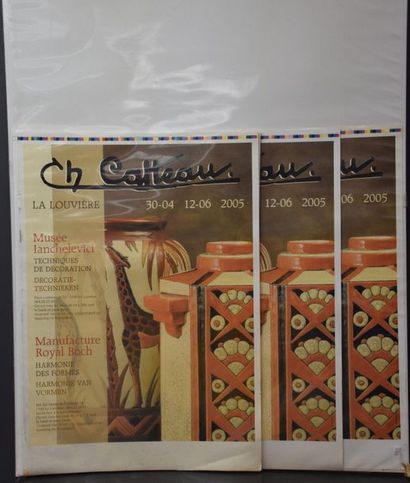 null Lot d'affiches " Charles Catteau " relatives à l'exposition de 2005 . 45 x 65...