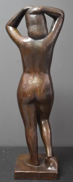 null Bronze circa 1940. Female nude monogrammed C.M.. Ht 63 cm .
