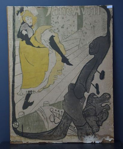 null Henri de Toulouse Lautrec ( 1864 - 1901 ) . 2 old posters to be restored . "The...