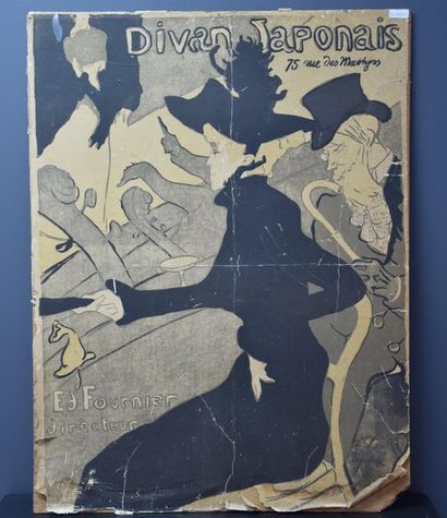 null Henri de Toulouse Lautrec ( 1864 - 1901 ) . 2 old posters to be restored . "The...