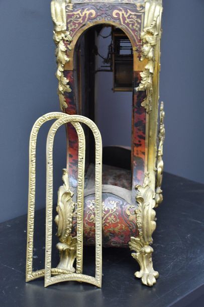null Cartel in the Louis XV style, Napoleon III period, in Boulle marquetry, surmounted...