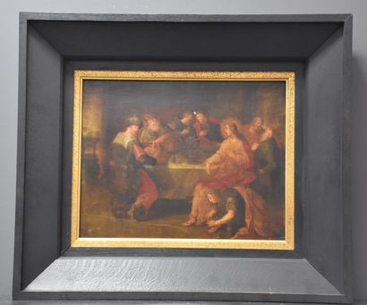 null Ancient painting Mary Magdalene washing the feet of Christ. Flemish school.

Dimensions:...