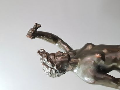 null Naked fortune, bronze patina probably 18th century. French work. 

Ht 40 cm....