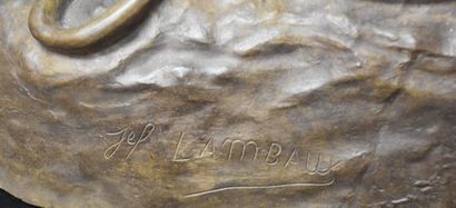 Jef Lambeaux ( 1852 - 1908 ). Jef Lambeaux ( 1852 - 1908 ). Bronze. " Homme terrassant...