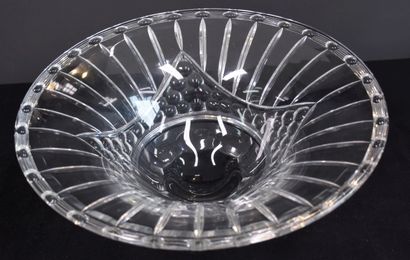 null Important art deco black table centerpiece with black base in Val Saint Lambert....