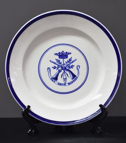 Tournai porcelain plate decorated with crowned...