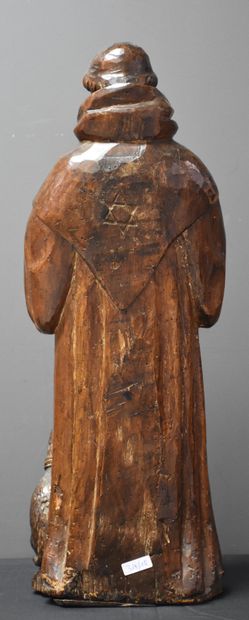 null St. Francis of Assisi. Carved wood around 1600 . Ht 55 cm.