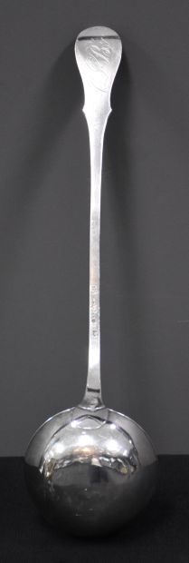 null Silver ladle XVIIIth model violin with the hallmark of Ghent of 1789, silversmith...