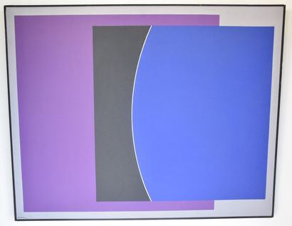 Jean Dubois ( 1923 - 1990 ) 让-杜波依斯(1923-1990).摘要构成。

布面油画。100x80厘米：