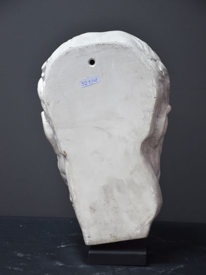 null Workshop plaster at the end of the 19th century representing a face of a bearded...