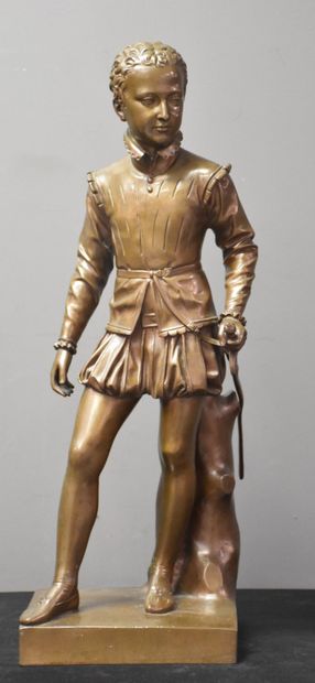 null Bronze représentant Henri IV enfant, d’après Francois Joseph Bosio (1768-1845)...