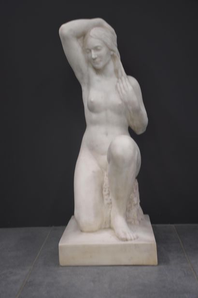 Frédéric Schmied (1893-1972). Frédéric Schmied (1893-1972). Sculpture en marbre blanc...