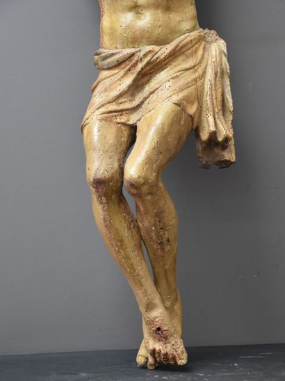 null Christ in suffering (without arms). Period XVII th century. Height : 76 cm.