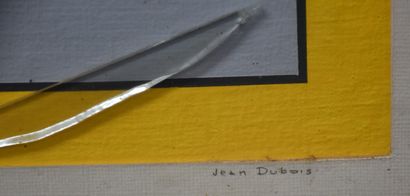 Jean Dubois (1923-1990). Jean Dubois (1923-1990). Cubic gouache, signed on the passe-partout...