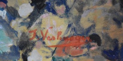 Fernand Verhaegen Fernand Verhaegen (1883-1975). The roundel in Binche. Oil on canvas...