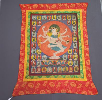 Tibetan Tangka 106 x 80 cm. early 20th c...