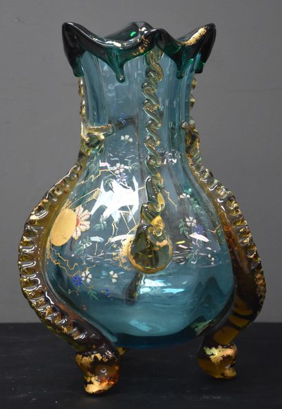 Auguste Jean (1829-1896) Auguste Jean (1829-1896) - Attribué à . Vase en cristal...