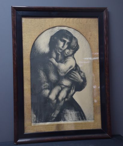 Anto Carte (1886-1954 ). Anto Carte (1886-1954 ). Maternity. Lithograph signed and...
