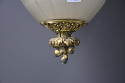 null Lantern of hall in bronze and frosted glass. Height : 80 cm.