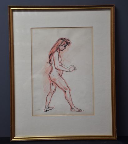 Georges Lemmen (1865-1916). Georges Lemmen (1865-1916). Female nude. India ink and...