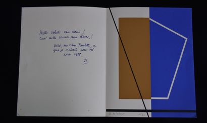 Jo Delahaut (1911-1992)., Jo Delahaut (1911-1992). Lot of two greeting cards lithographs...