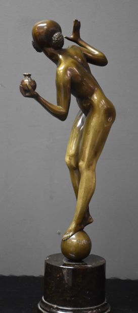 Reinhard SCHNAUDER (1856-1923) Reinhard SCHNAUDER (1856-1923) Art deco bronze ""Million...