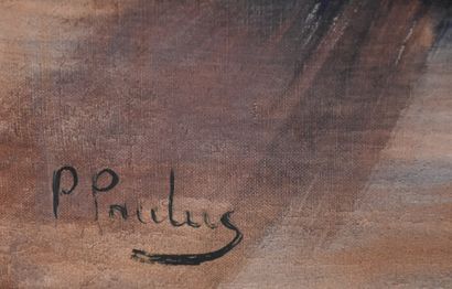 Pierre PAULUS (1881-1959) Pierre PAULUS (1881-1959). Importante huile sur toile ""...