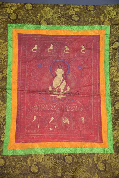 null Tibetan Tangka Dimensions : 100 x 65 cm.