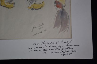 Jean Milo (1906-1993). Jean Milo (1906-1993). Drawing, pastel and gouache. Study...