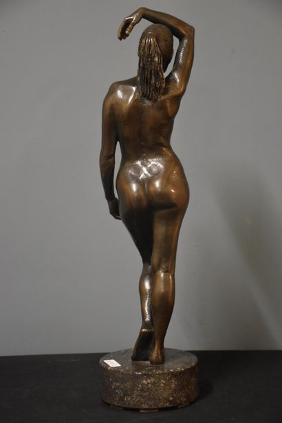 Irénée DURIEZ (1950) Irénée DURIEZ (1950) Female nude, bronze signed and numbered...