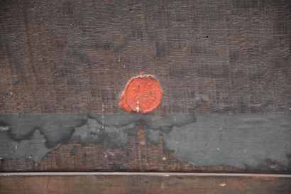 Cornelis Jacobsz Delff (1571-1643) 科内利斯-雅各布斯-德尔夫（Gouda 1571- Delft 1643）。橡木板上的油画，荷兰学校十七世纪。铜制静物，有知更鸟、牛雀和莺鸟。橡木板，三块板，加固。背面有蜡印。右下方有签名。专家：巴黎Cabinet...