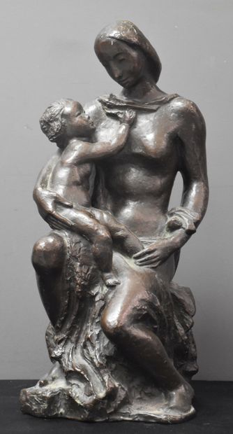Théo Akkermann (1907-1982) Theo Akkermann (1907-1982). Bronze with brown patina....