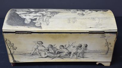 null Ferdinand Pogliani (1832-1899). Exceptional box circa 1860 entirely veneered...