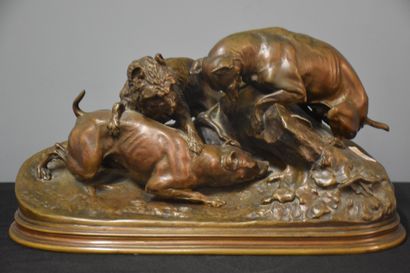 Pierre Jules Mène (1810-1879) Pierre Jules Mène (1810-1879). Bronze animalier, les...