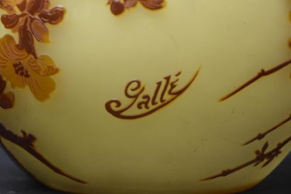 Emile Gallé. (Etablissements) Emile Gallé. (Establishments). Vase ball out of multi-layer...