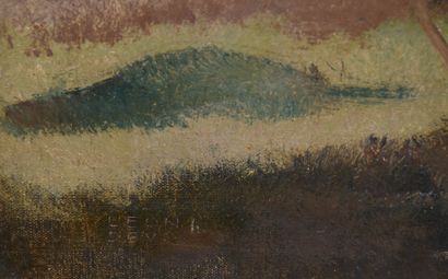 Léon Devos (1897-1974). Léon Devos (1897-1974). Swampy landscapes. Signature in hollow...