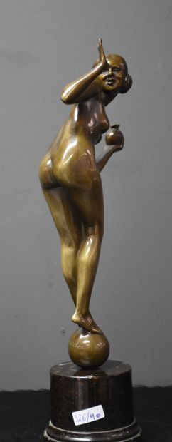 Reinhard SCHNAUDER (1856-1923) Reinhard SCHNAUDER (1856-1923) Bronze art déco ""...