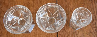 null Service de verres en cristal du Val-Saint-Lambert, modèle Mesmer composé de...