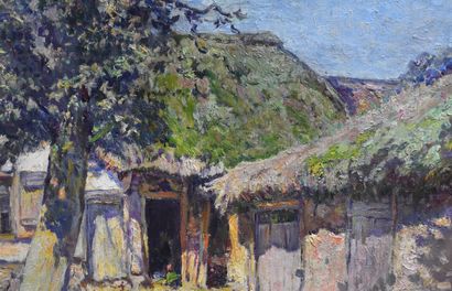 Anna Boch (1848-1836). Anna BOCH (1848-1936). Cour de ferme en Normandie, 1903. Référence...