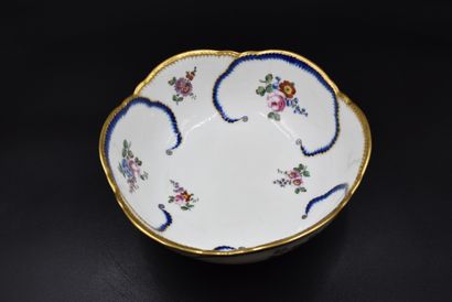 null French porcelain dish in the Sèvre style. Diameter : 27 cm.