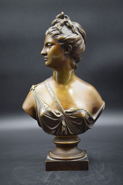 Diana the Huntress, after Houdon. Bust in...