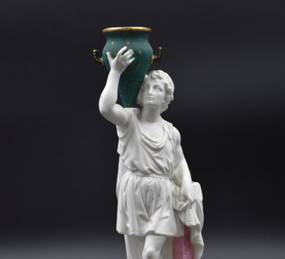 null Statuette in biscuit of Andenne. Height : 24 cm.