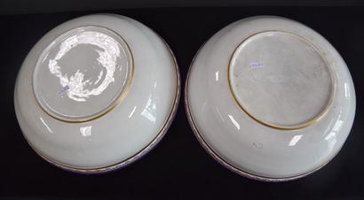 null Eugene POITEVIN (for Sèvres ? or in the taste). Important pair of basins with...
