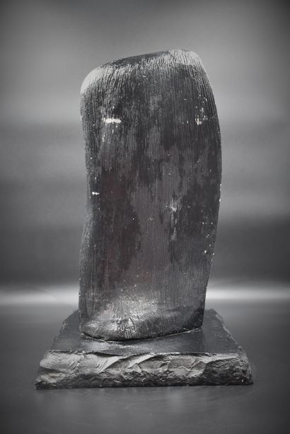 null 
Belgian modern art circa 1970. Anonymous. Female bust in sculpted and lacquered...