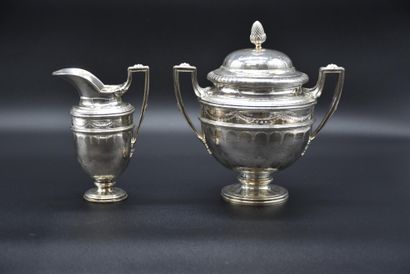 null Silverware ODIOT Paris. Set of four coffee service pieces. Weight : 3400 gr...