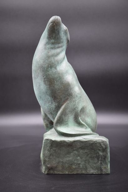Gabriel René LACROIX (1894-1963), Gabriel René LACROIX (1894-1963) Sea lion in bronze...