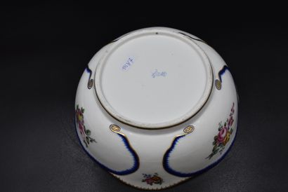 null French porcelain dish in the Sèvre style. Diameter : 27 cm.